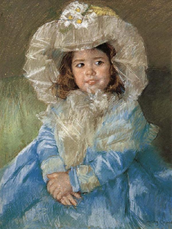Mary Cassatt Mageter in the blue dress France oil painting art